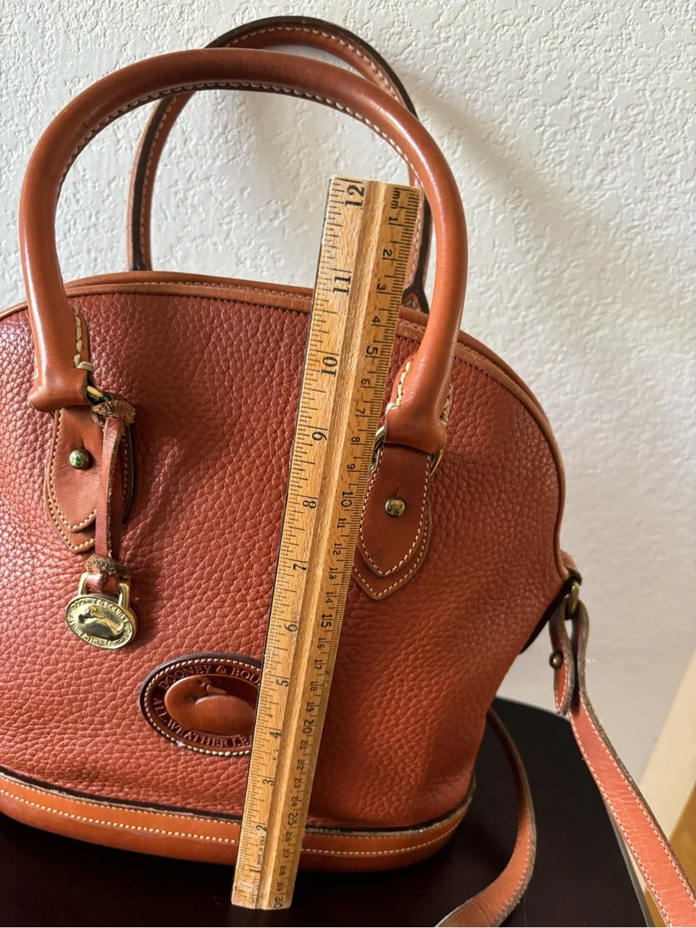 Dooney & Bourke Vintage Tan Leather Satchel